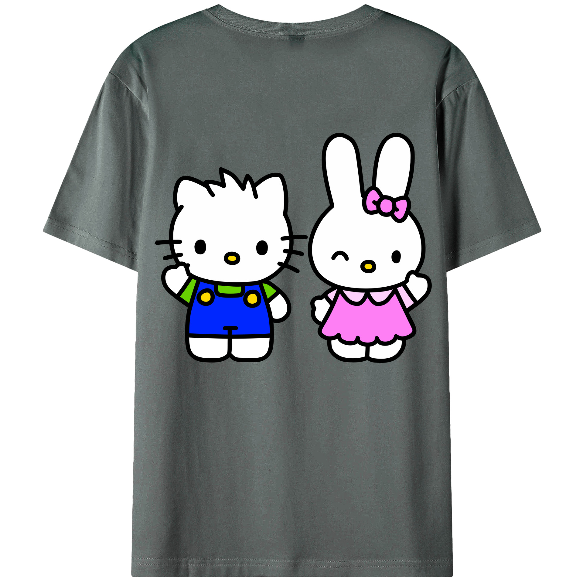 （画像用） Hello Kitty ハローキティ 綿100％半袖Tシャツ（背面プリント）